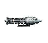 Bricksdiytoy J79 Turbojet Functional Engine Model with Red Flame Jet Light, 1:15 Scale Desktop Display, 3D Printed Aviation Collectors Piece, Gift for Adults & Pre-Assembled Engineering Demonstration