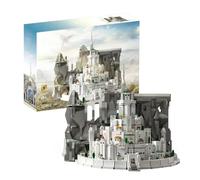 Bricksdiytoy White City Majestic Mountain Castle Building Blocks Set, Historical Architecture Model with Gray-White Color Scheme, Creative DIY Craft for Adults, Display Model & Home Decor-2318PCS