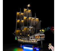 BrickSoul LED RC Light Kit with Sound Compatible with Lego 10365, Adjustable Lighting Mode Kits Compatible with Captain Jack Sparrow's Pirate Ship, RC Sound Version, Lights Only (Model Not Included)