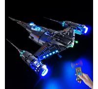 BrickSoul RC Light Kit Compatible with Lego 75442 The Mandalorian's N-1 Starfighter Building Set | Upgraded Remote Control & Multi-Mode Dimming & Zonal Lighting (75442 Set NOT Included)