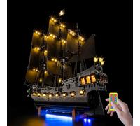 BrickSoul RC Light Kit for Lego Captain Jack Sparrow’s Pirate Ship 10365 Building Set | Upgraded Wireless ON/Off & Dimming & Zonal Lighting with Hidden Cable Tech (10365 Set NOT Included)