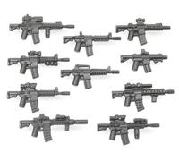 BricksStuff BrickArms Modern Combat Mission Weapon Set - 10 Piece Assault Rifle Set for Mini Figures - High Quality Military Weapons, Made in USA