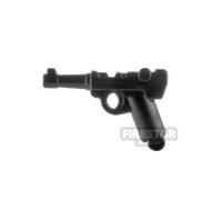 BrickTactical Minifigure Firearm Luger Pistol BLACK