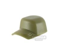 BrickTactical Minifigure Headgear Military Cap OLIVE GREEN