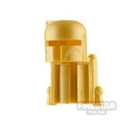BrickTactical Minifigure Headgear SW Classic Bounty Hunter Helmet PEARL GOLD