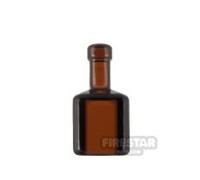 BrickWarriors Minifigure Accessory Short Square Bottle TRANS BROWN