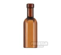 BrickWarriors Minifigure Accessory Wine Bottle TRANS BROWN