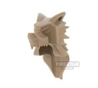 BrickWarriors Minifigure Headgear Wolf Pelt Headdress DARK TAN
