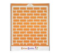 Brickwork - 25.5 x 20cm Flexible Multi-Use Craft & Cake Stencil - Reusable, Mylar, Food Safe, Made in UK - for Cakes, Crafts, Fabric & Furniture