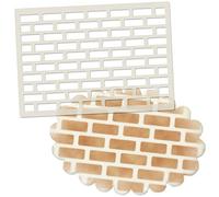 Brickwork Cake Decorating & Craft Stencil, 14.4 x 10cm ~A6, Brick Wall Repeatable Pattern Template Guide
