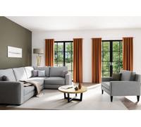 Bricoflor Blackout Curtain With Concealed Loops - Orange-Terracotta - 2,45 X 1,40 M - Plain
