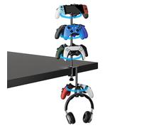 Bricok Aluminum Alloy Controller Holder 4 Layers Headphone Stand,Headset Holder & Desk Mounts for 12 Packs Controller，360 Degree Rotation Tier,Gaming Controller Stand for Xbox PS5 PS4 Switch(Black)