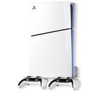 Bricok PS5 Wall Mount Aluminum Alloy Compatible With All PS5 Generations Holds Two Controllers Unimpeded Heat Dissipation Ps5 Accessories Universal For Living Room And Bedroom (Silver)