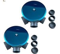 BricoLoco.com Complete PVC syphonic canister with stainless expansion cap. Ø 110 mm. Pack 2 pcs. 5 inlets of Ø 40 mm. and 1 outlet of Ø 40-50 mm. With 2 plugs and 1 reduction from 40 to 32 mm. (2)