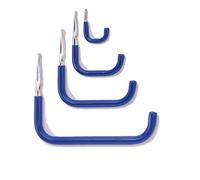 Bricoloco Multi-Purpose Gummed Straight Wall Hook - Screw-On Hook Lined with Heavy Duty Rubber Sheath - Premium Quality - Various Sizes and Options by Quantity (2, 21 cm)