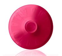 BRICOMIRAS Turner Lid, 26 cm, Flip Top, Plastic, Red, Tortilla Flipper Lid, Microwave, Dishwasher, Freezer Safe, 10" Diameter