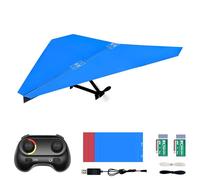 BriCool RC Paper Plane, Remote Control DIY Airplane Kit with Colored Paper, Super Easy Fly Toy for Kids STEM KIT (Birdy-X 2.0)