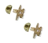 BricoShopping® Pair of Hinges for Antique Wood Furniture Doors and Cabinets in Classic Style Living Room or Bedroom Art Povera Heavy Duty Hinges (BS0202, Gold)