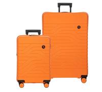Bric's B|Y Ulisse Set of 2 Spinners - Lightweight Hardside 21" Expandable Carry on Spinner and 30" Expandable Check in Spinner, Orange, 21" and 30" set, Without Pocket