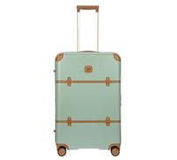 Bric's Bellagio 3.0 Spinner Trunk - Luxury Hardshell Luggage with Large Wheels, Telescopic Handle, Leather Detailing - Expandable Rolling Suitcase, Eucalyptus, 27"