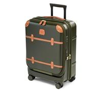 Bric's Bellagio 3 Cabin Front Pocket Spinner Suitcase, 55cm Luggage, TSA Approved, Olive