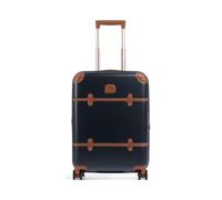 Bric's Bellagio Collection Trolley Hard Case with 4 Double Wheels, Durable and Ultra Light, Integrated TSA Lock, Hook for Clothes Hanger, Polycarbonate, Dimensions 53 x 76 x 29 cm, Blue / Tan, 21 Inch