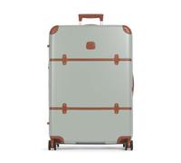 Bric's Bellagio 3.0 Spinner Trunk Luxury Hardshell Check In Luggage with Large Wheels, Telescopic Handle, Leather Detailing - Expandable Rolling Suitcase, Eucalyptus, Moyen