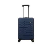 Bric's Hard-Shell Expandable Suitcase Ulisse B|Y Collection, Hand Luggage Suitcase with 4 Wheels, Resistant and Ultralight, USB Port, Integrated TSA Lock, Dimensions 37x55x23/27, Ocean Blue