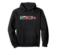 BRICS+ Flags of Brazil, Russia, India, China & South Africa Pullover Hoodie