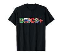 BRICS+ Flags of Brazil, Russia, India, China & South Africa T-Shirt