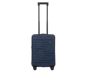 Bric's Hard-Shell Expandable Suitcase Ulisse B|Y Collection, Hand Luggage Suitcase with 4 Wheels, Resistant and Ultralight, USB Port, Integrated TSA Lock, Dimensions 37x55x23/27, Ocean Blue