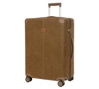 Bric's Life Hybrid Suitcase 71x51x28cm, Hard Shell with Soft Suede-Like Fabric, 4-Wheel Spinner Luggage, 3 Digit TSA Lock, Camel