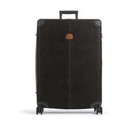 Bric's Life Hybrid Suitcase 78x55x30cm, Hard Shell with Soft Suede-Like Fabric, 4-Wheel Spinner Luggage, 3 Digit TSA Lock, Olive