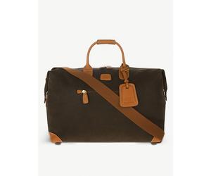 Brics Mens Brics Life Small Woven Holdall Duffle Bag Olive