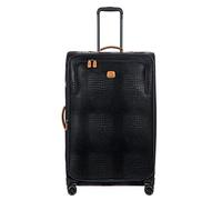 Bric's My Safari Spinner Suitcase, Lightweight Expandable Leather Shell Luggage, Black, 71.12 cm