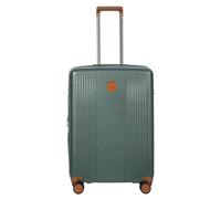 BRIC'S The large trolley from the Ferrara Collection is made of polycarbonate, a lightweight and durable material. The opening is via a double-slider zip, embellished with a tone-on-tone finish, green