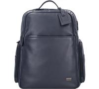 Bric's Torino backpack leather 44 cm laptop compartment blue