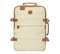Bric's travel bag with laptop compartment Firenze Underseat Backpack Cream creme-white