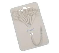 Bridal 6 Stem Ivory Pearl Hearts Wired stems Wedding Scrapbook Craft Buttonhole Corsage 29mm