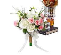 Bridal Bouquet - Faux Bouquets Flowers Wedding Decorations | Realistic Table Centerpieces for Vow Renewal Ceremony Engagement Fall Holiday Party Reception Church Bridesmaid Women