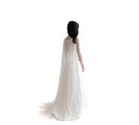 Bridal Cape Veils Lace Tulle Wedding Cape Shoulder Veil for Brides Cloak Elegant Accessories CB 211091 Wedding (Color : White, Size : 200cm)