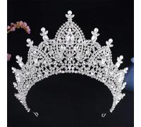 Bridal Crown Rhinestone Princess Tiara Women Headpiece Christmas Party Jewelry Hair Accessories Decoration Sliver