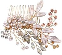 Bridal crystal crown,crown headdress,1pc Bridal Comb Tote Organizer Insert Elegant Hair Comb Bridal Headpiece Pearl Hair Accessories Floral Hair Comb Wedding Hair