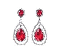 Bridal Crystal Dangle Earrings Rhinestone Teardrop Chandelier Drop Earring
