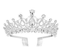 Bridal Crystal Wedding Bridal Headband Crown Tiara with Comb for Birthday Party