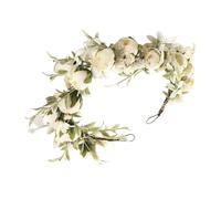 Bridal Flower Headband - 7.09 Inch Floral Hair Accessory | Wire Polyester Material - Boho Wedding Headpiece For Bride Party Festival Vacation Photo Use