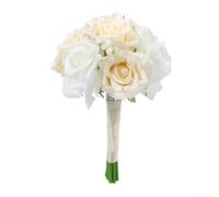 Bridal Flower Set for champagne Silk Roses for Wedding Ceremony(B)