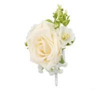 Bridal Flower Set for champagne Silk Roses for Wedding Ceremony(C)