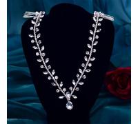 Bridal Forehead Headband With Combs Water Drop Crown Between Eyebrows Brides Hair Accessories Hp465-S