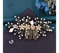 Bridal Hair Comb Rhinestone Pearl Wedding Hair Accessories Bride Bridesmaid Headdress (HP336 G)